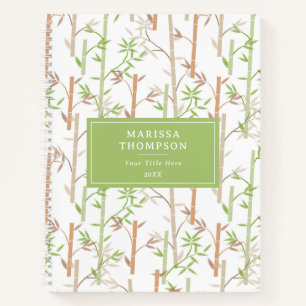 Bamboo Foliage Orientale Blätter Notizbuch