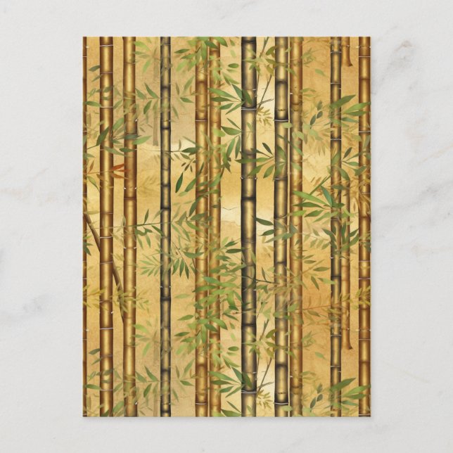 Bamboo Forest Chiyogami Postkarte (Vorderseite)