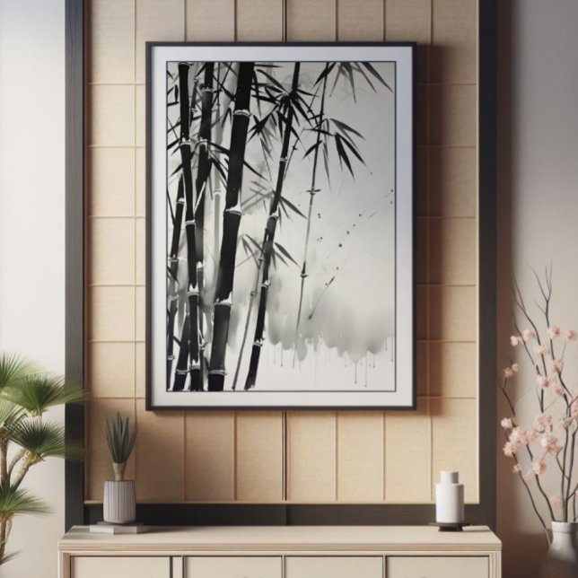 Bamboo Forest Tinte Malerei Fotodruck (Von Creator hochgeladen)