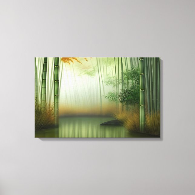 Bamboo Forest | Traditionelle chinesische Malerei Leinwanddruck (Vorderseite)
