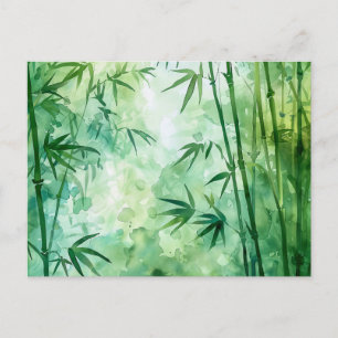 Bamboo Forest Watercolor Postkarte