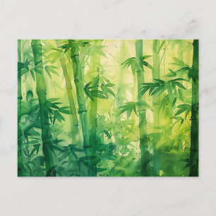 Bamboo Forest Watercolor Postkarte