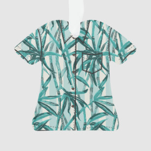 Bamboo Jungle Hawaiian Strip - Aquamarin Ornament