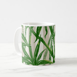 Bamboo Jungle Hawaiian Strip - Grün und Taupe Kaffeetasse