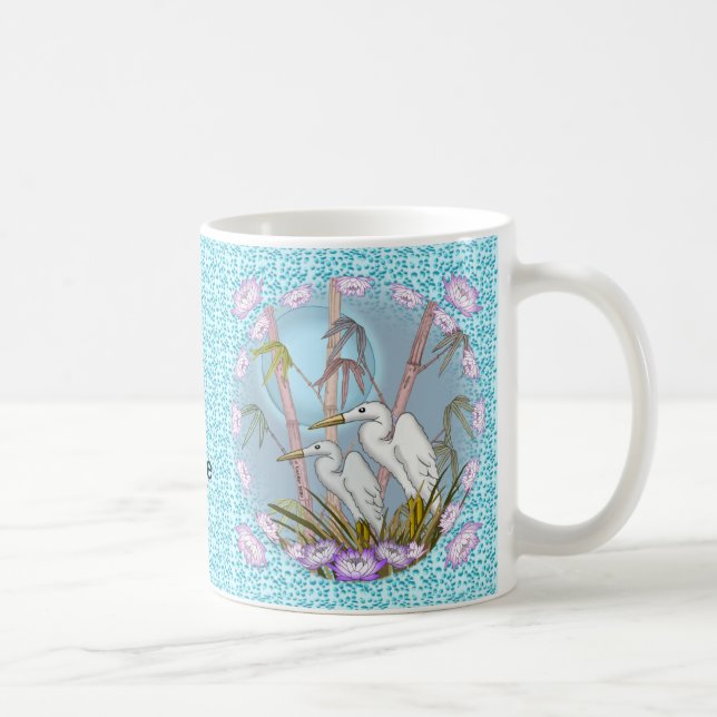 Bamboo-Kranich-Tasse Kaffeetasse (Rechts)