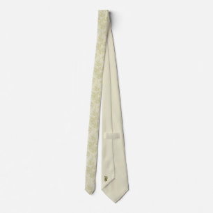 Bamboo Leaf Muster Krawatte - Eleganter Monogram S