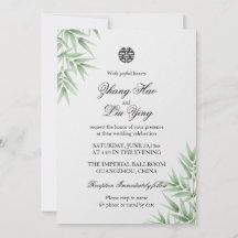 Bamboo Love Double Happiness Chinesische Hochzeit