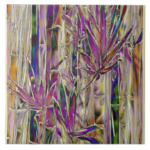 Bamboo Original Art Long Table Keramik Tile