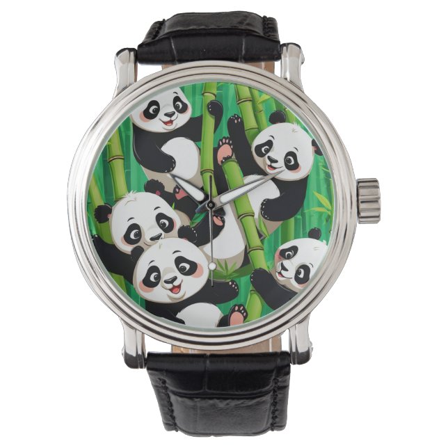 Bamboo Panda Armbanduhr (Vorderseite)