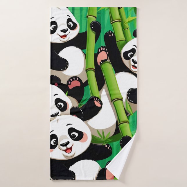 Bamboo Panda Badehandtuch (Badehandtuch)
