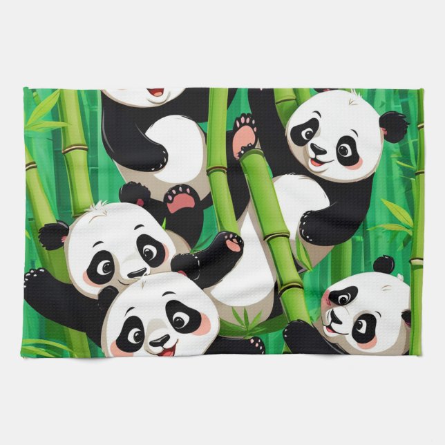 Bamboo Panda Geschirrtuch (Horizontal)