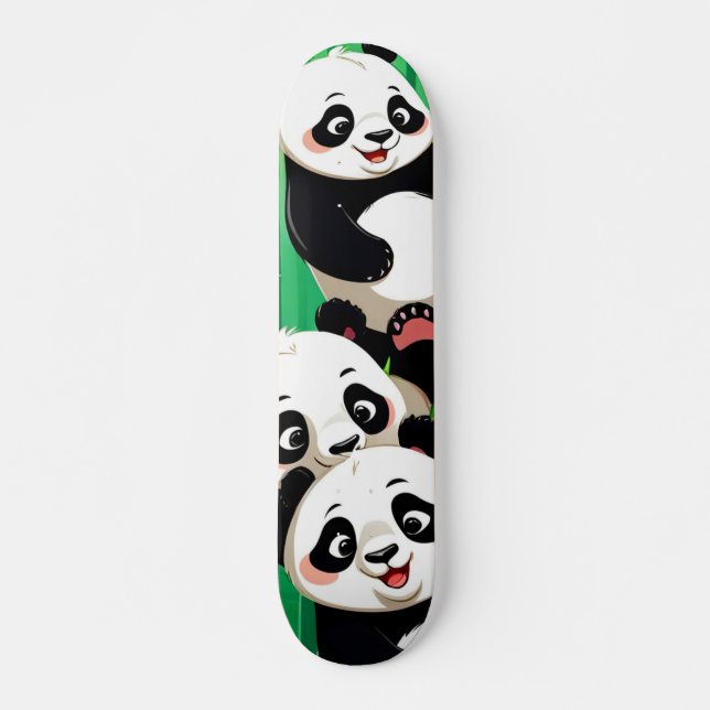 Bamboo Panda Skateboard (Vorne)