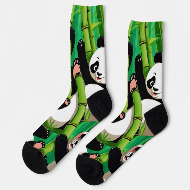 Bamboo Panda Socken (Linkes Detail)