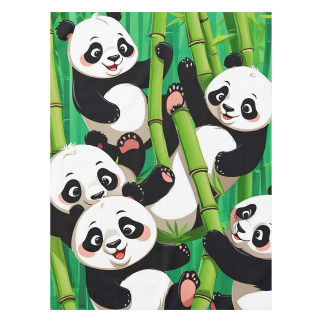 Bamboo Panda Tischdecke (Vorderseite)