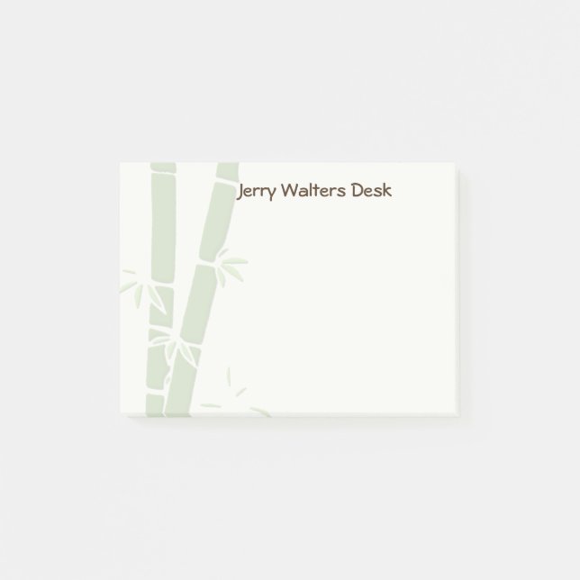 Bamboo Personalisiert Post It Note Pad Post-it Klebezettel (Vorderseite)