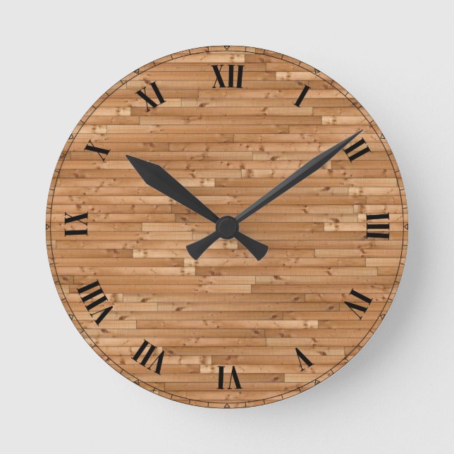 Bamboo Runde Wanduhr (Vorderseite)