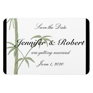 Bamboo-Schönheit-Hochzeit Save the Date Magnet