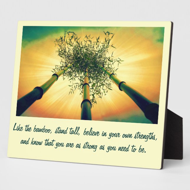 Bamboo Sky Wall Plaque mit Zitat Fotoplatte (Seite)