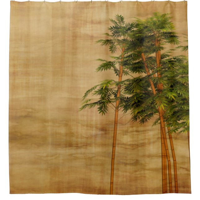 Bamboo stationery wallpaper duschvorhang (Vorderseite)