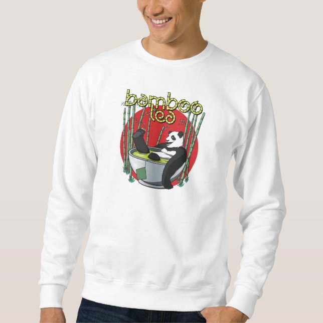 Bamboo Tea Drinker Panda Sweatshirt (Vorderseite)