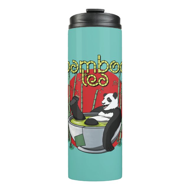 Bamboo Tea Drinker Panda Thermosbecher (Vorderseite)