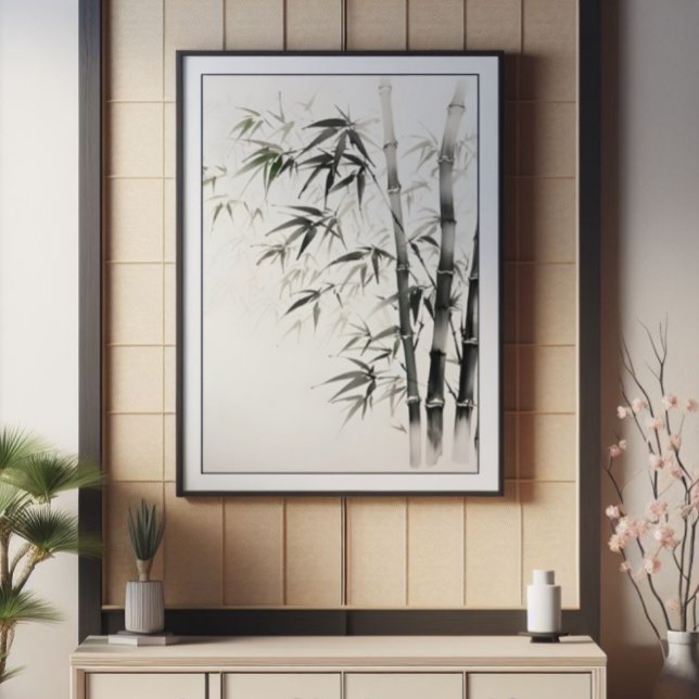 Bamboo-Tintenzeichnung Fotodruck (Von Creator hochgeladen)