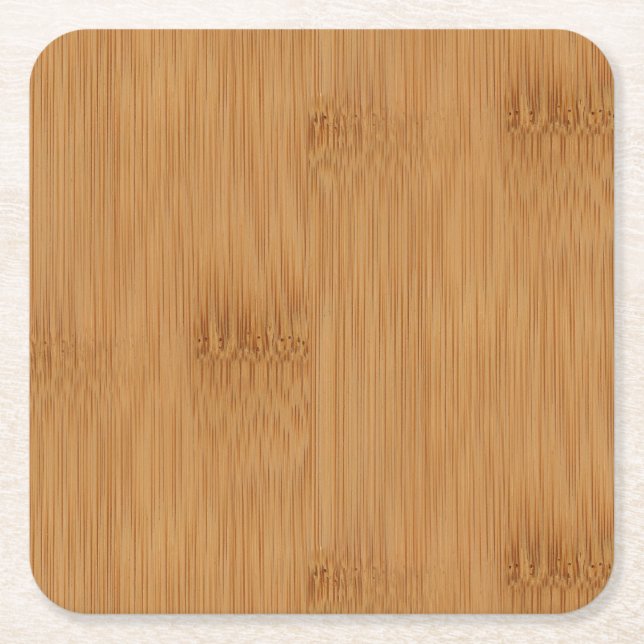 Bamboo Toast Holz Grain Look Rechteckiger Pappuntersetzer (Vorderseite)