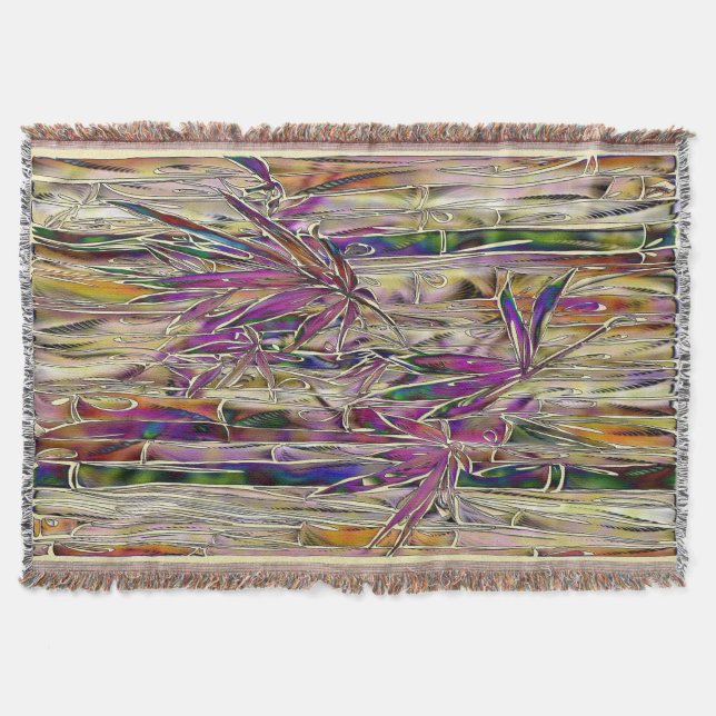 Bamboo Tree Digitales Gemälde Originelle Kunst Decke (Vorderseite)