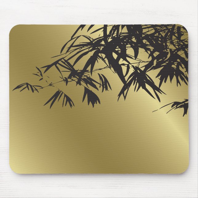 Bamboo Verlasse Black + Gold Custom Gift Mousepad (Vorne)