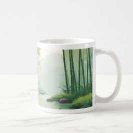 Bamboo-Wald mit Fluss Kaffeetasse
