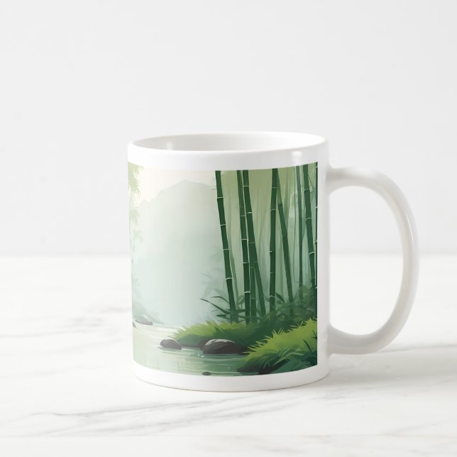 Bamboo-Wald mit Fluss Kaffeetasse (Rechts)