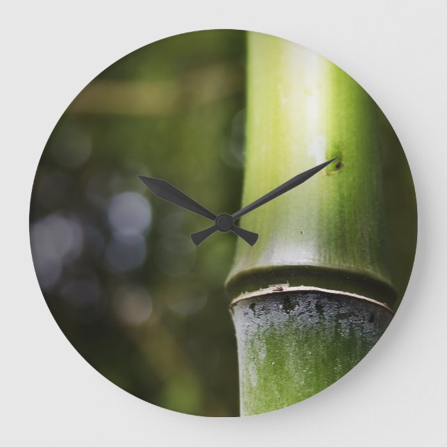Bamboo Wall Clock Große Wanduhr (Vorderseite)