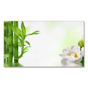 Bamboo Water Lotus Spa Hautpflege Massagesalon Magnetische Visitenkarte