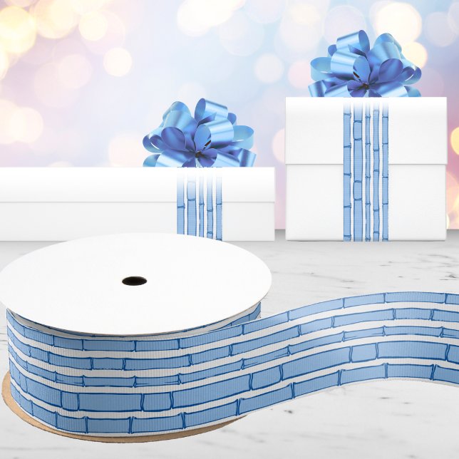 Bambooey Bamboo Stripe in Blue Porcelain Ripsband (Von Creator hochgeladen)