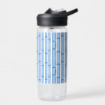 Bambooey Bamboo Stripe in Blue Porcelain Trinkflasche<br><div class="desc">Bambooey is a vibrant chinoiserie-style stripe made of stacked bamboo,  bringing punchy pattern,  playful symmetry,  and a wink of Palm Beach flair.</div>