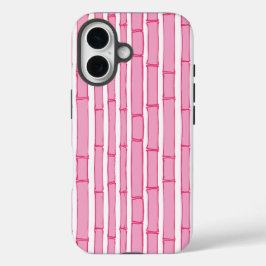 Bambooey Bamboo Stripe in Pink iPhone 16 Hülle