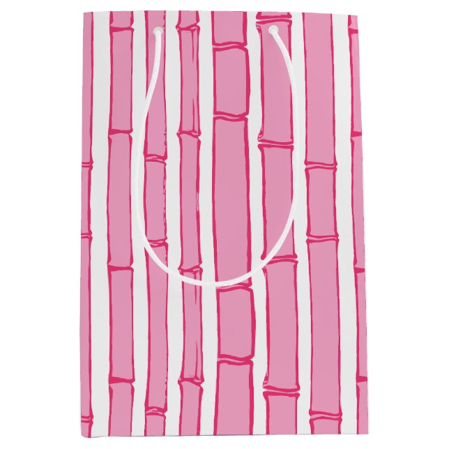Bambooey Bamboo Stripe in Pink Mittlere Geschenktüte (Vorderseite)