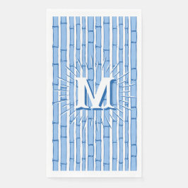 Bambooey Bambusstreifen in Blau Personalisiert Serviette