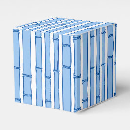 Bambooey Bambusstreifen in Blau Porzellan Geschenkschachtel