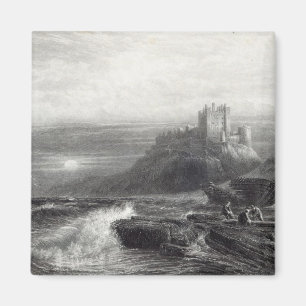 Bamborough Schloss, graviert von S. Bradshaw Magnet