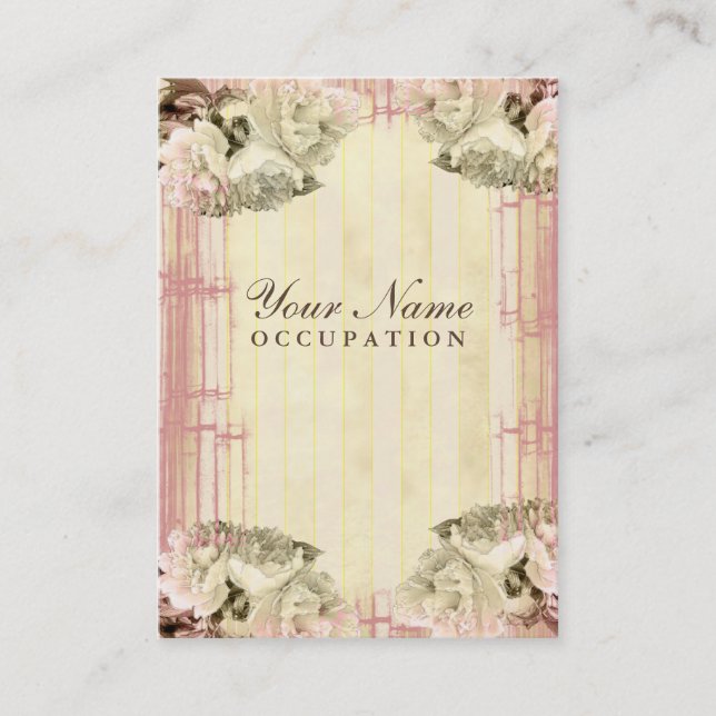 Bambou et crème - Carte de visite (Devant)