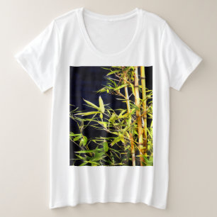 Bambou Foliage Art Tropical Sur Noir