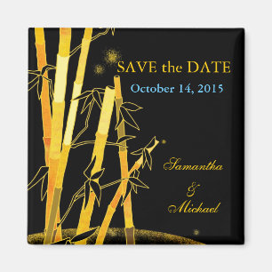 Bambous d'or : Sauvez le magnet de mariage de date