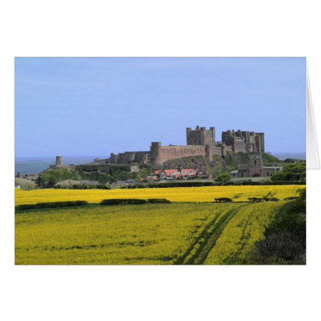 Bamburgh Schloss - Northumberland mit (Vorderseite (Horizontal))