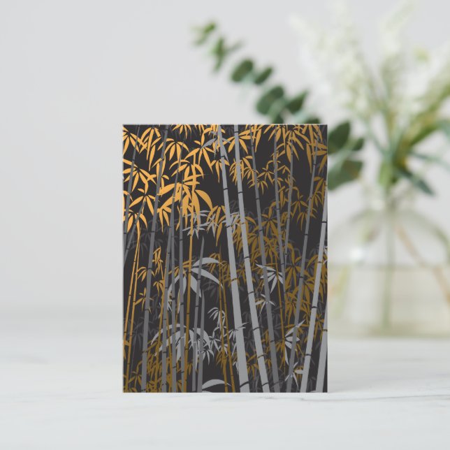 Bambus 4 postkarte (Stehend Vorderseite)