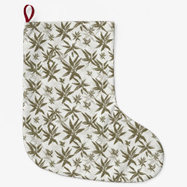 Bambus auf weißen Blechen - nahtlose Oberflächenmu Großer Weihnachtsstrumpf