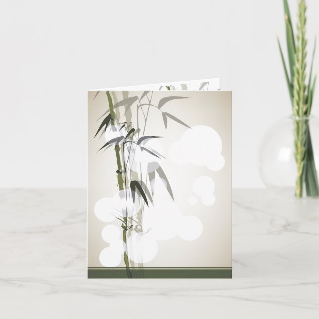 Bambus-Blank-Notecard Karte (Vorderseite)