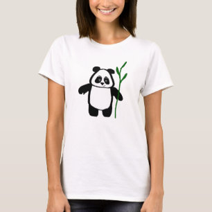Bambus das Panda-Damen-T-Shirt T-Shirt