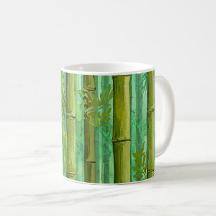 Bambus-Dschungelhain Warm Kühl Grün Kaffeetasse