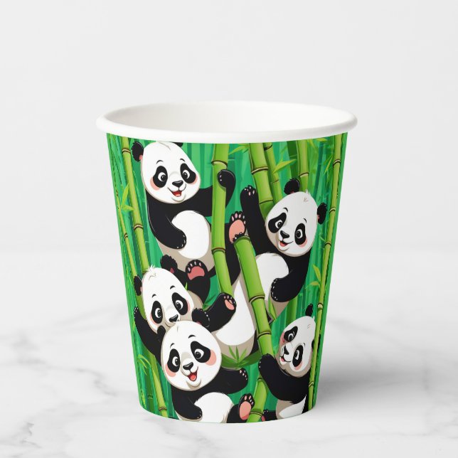 Bambus Panda Pappbecher (Vorderseite)